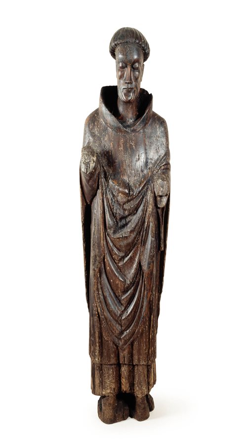 Wooden statue of saint