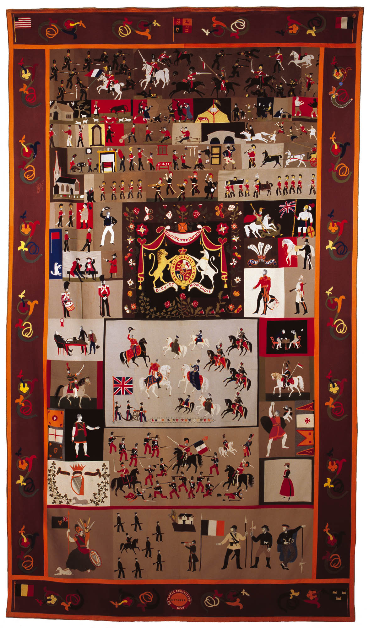 20060228_NMIDT-1960-42_Stokes_full_v02_2000px-(4).jpg Stokes Tapestry is a textile with 31 panels containing 250 figures of soldiers with horses, buildings and symbols.