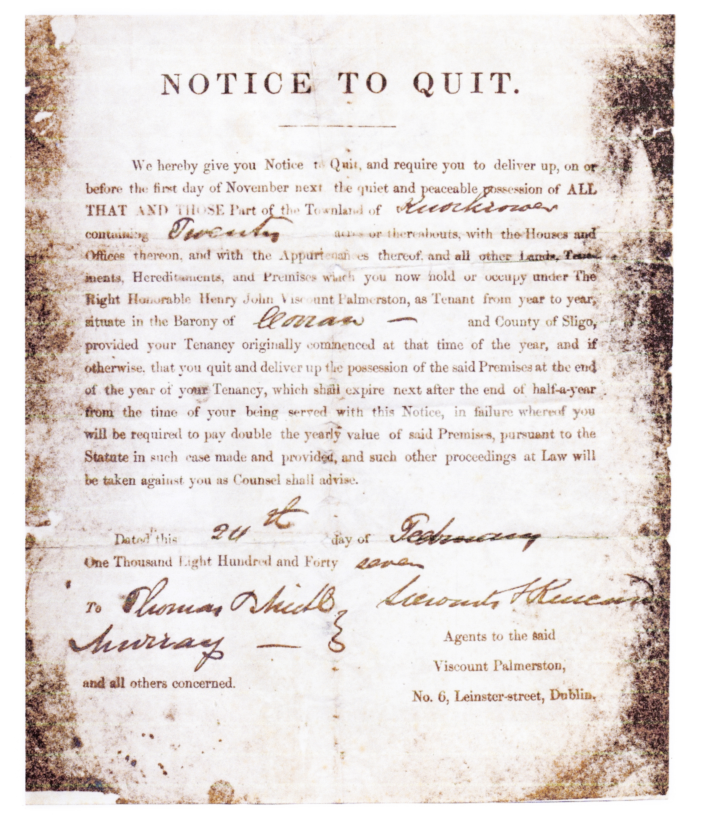 Notice to Quit