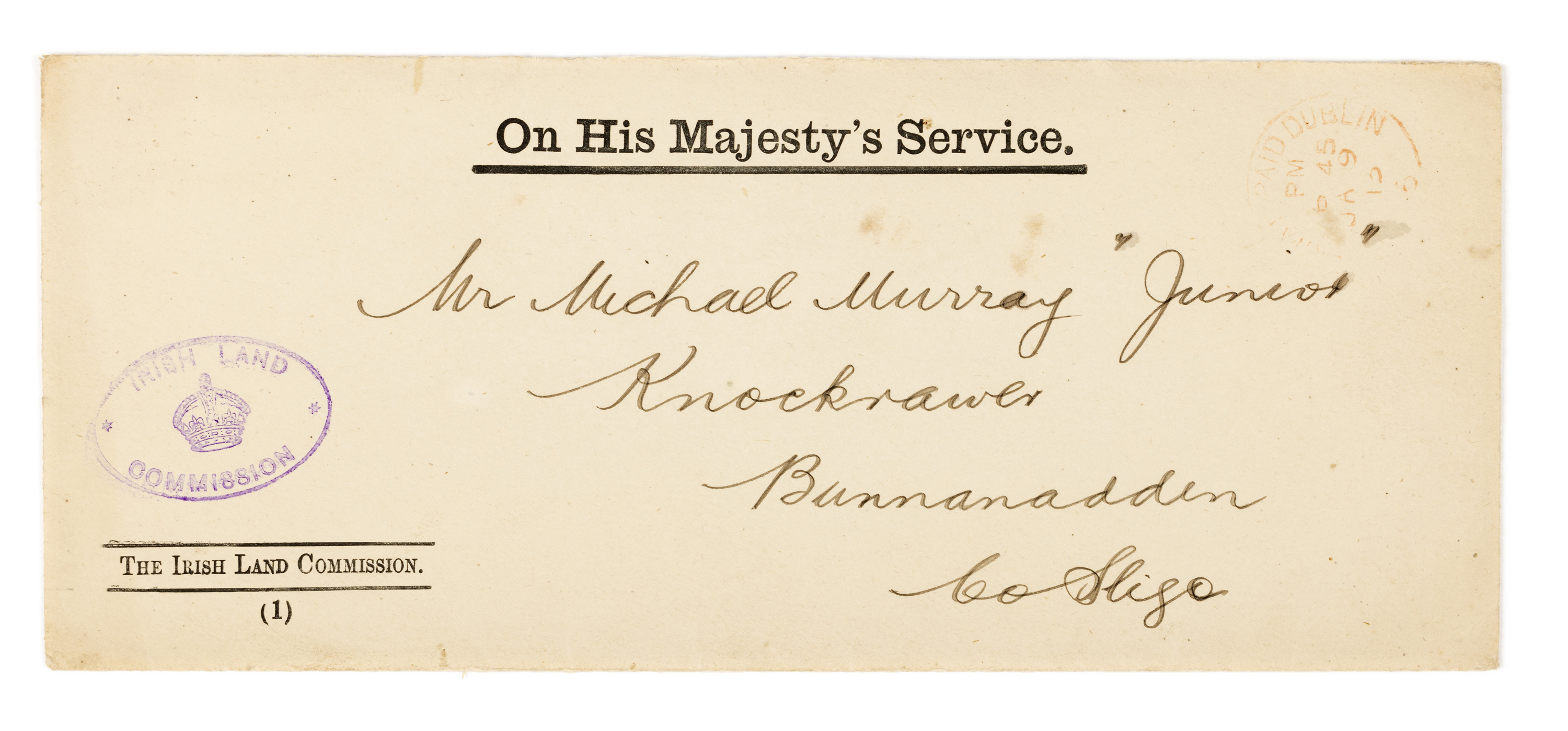 Irish Land Commission envelope