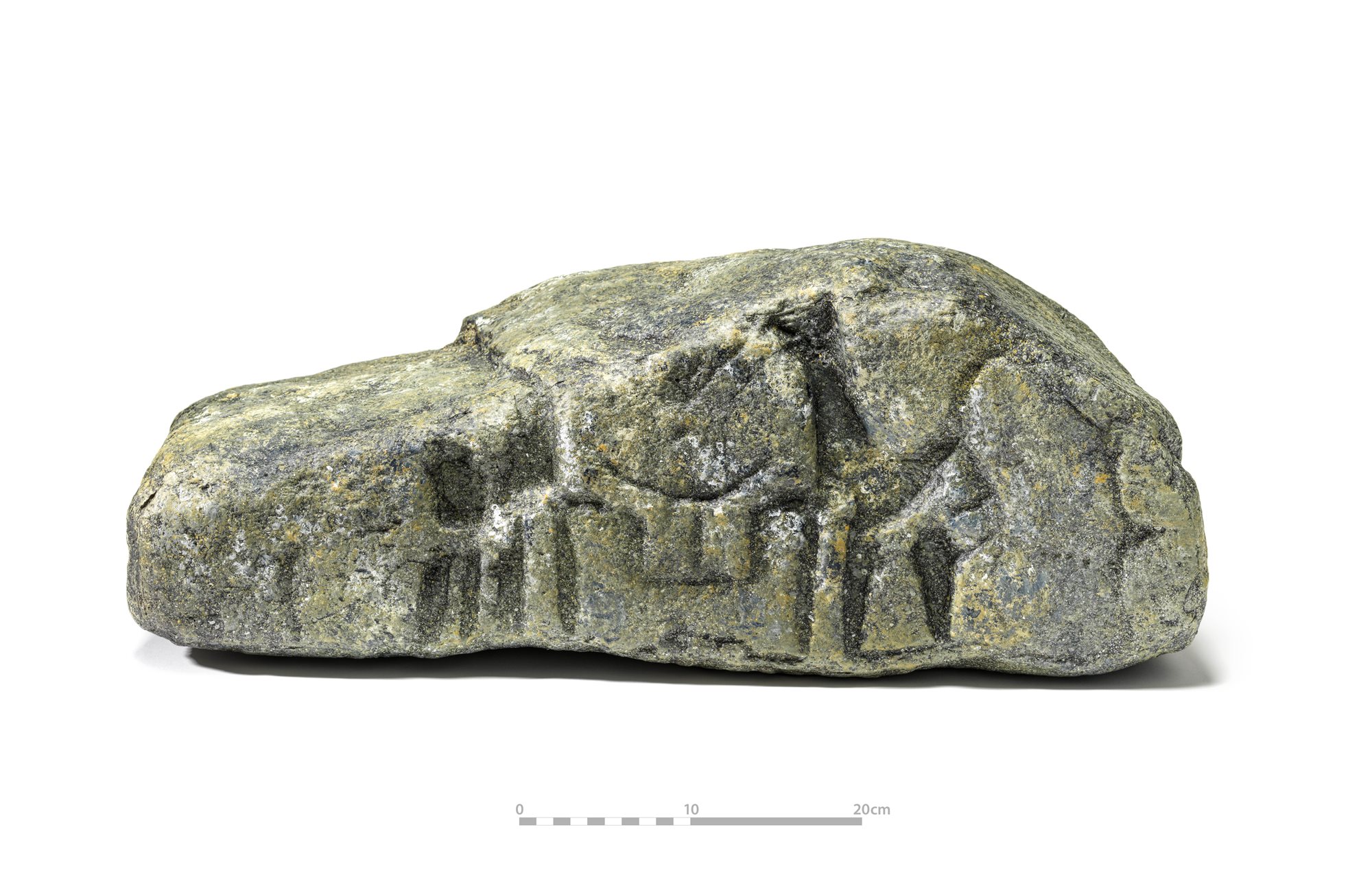 19th century plastercast of a stone