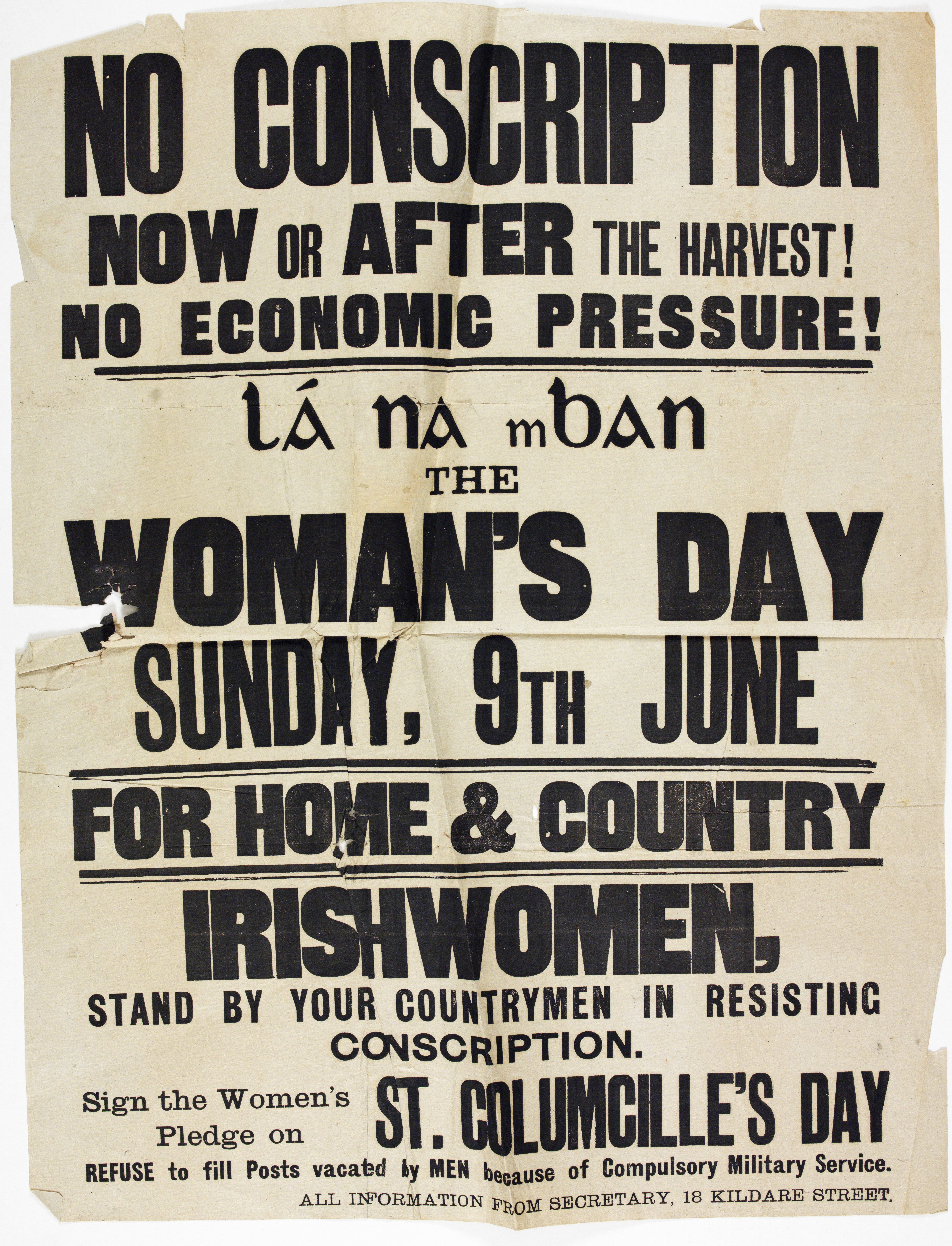 No Conscription Now or After the Harvest, 1918